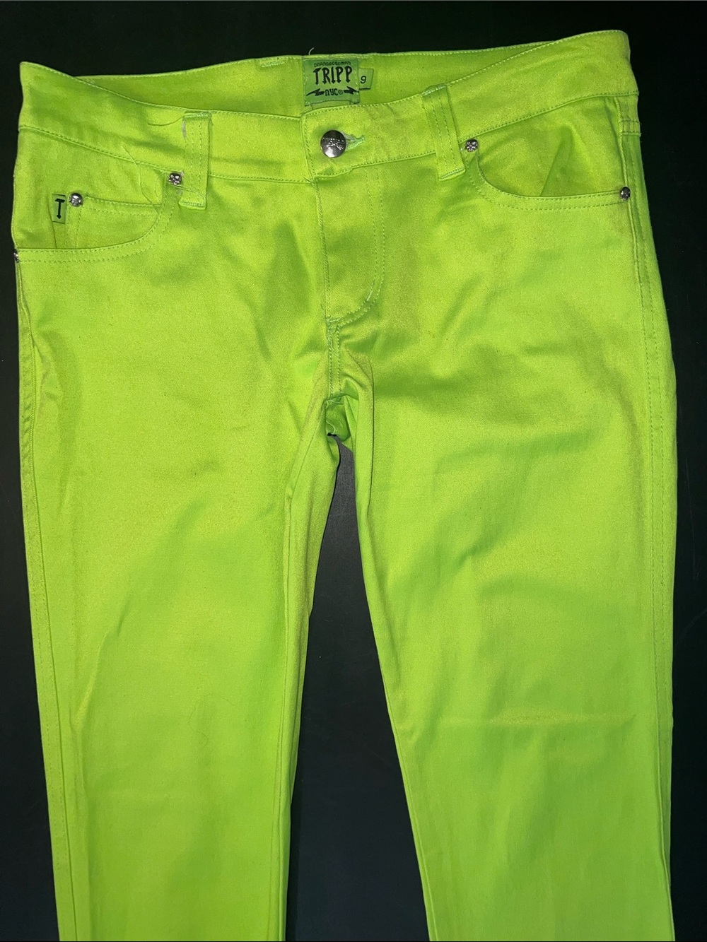 Tripp NYC Neon Lime Skinny Jeans - Picture 2 of 8